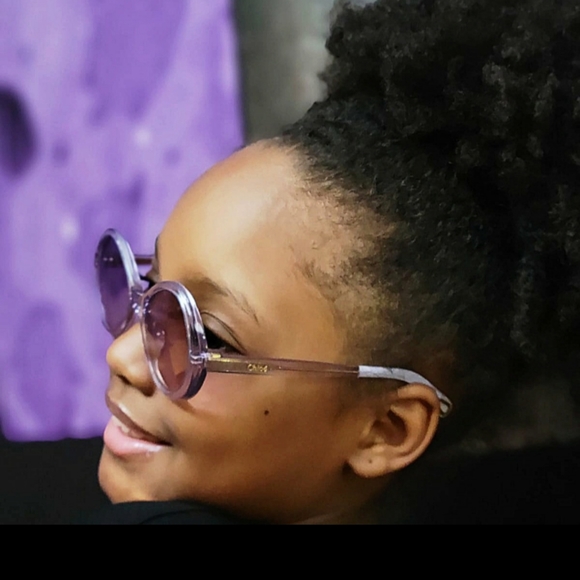 Sunglasses Violet Purple Chloé Transparent Round Frame Authentic - Picture 8 of 8